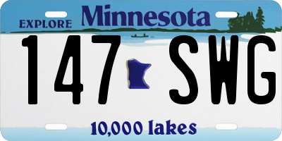 MN license plate 147SWG