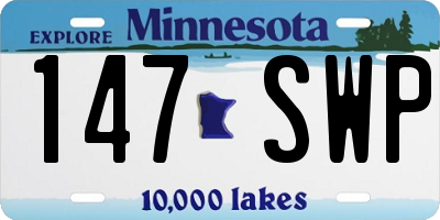 MN license plate 147SWP