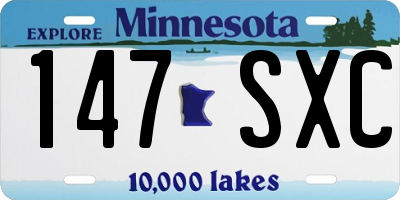 MN license plate 147SXC