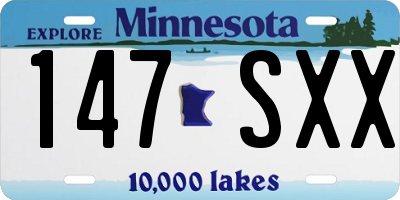 MN license plate 147SXX