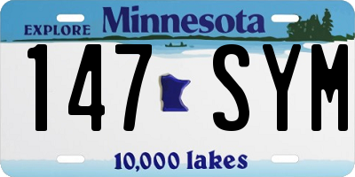 MN license plate 147SYM