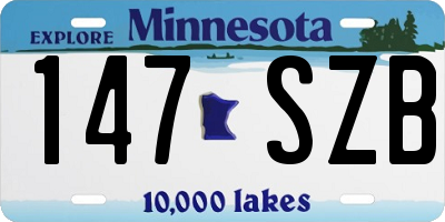 MN license plate 147SZB
