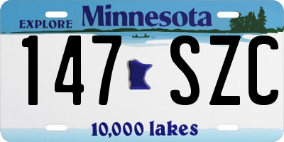 MN license plate 147SZC