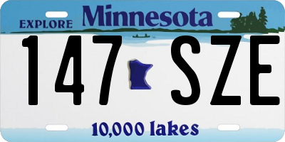 MN license plate 147SZE