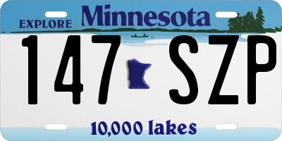 MN license plate 147SZP