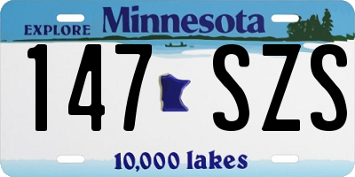 MN license plate 147SZS
