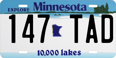 MN license plate 147TAD