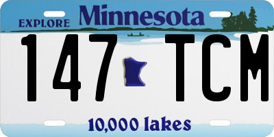 MN license plate 147TCM