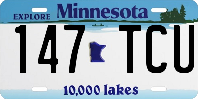 MN license plate 147TCU