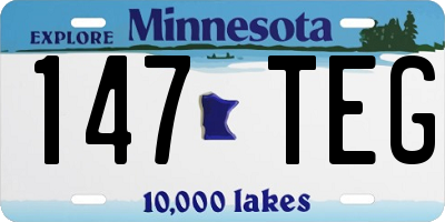 MN license plate 147TEG
