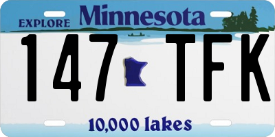 MN license plate 147TFK