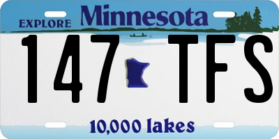 MN license plate 147TFS