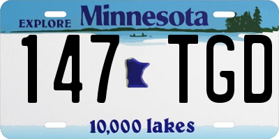 MN license plate 147TGD