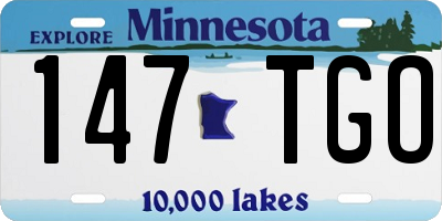 MN license plate 147TGO