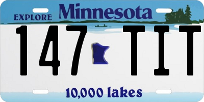 MN license plate 147TIT