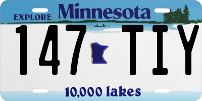 MN license plate 147TIY