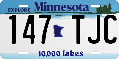 MN license plate 147TJC