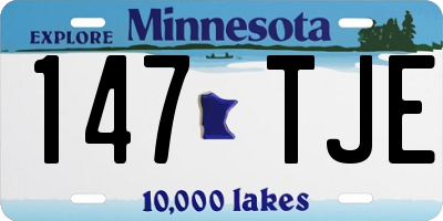 MN license plate 147TJE