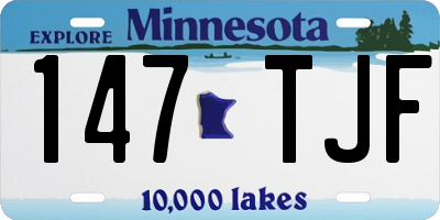 MN license plate 147TJF