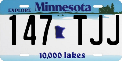 MN license plate 147TJJ