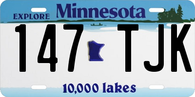 MN license plate 147TJK