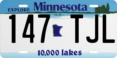 MN license plate 147TJL