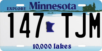 MN license plate 147TJM