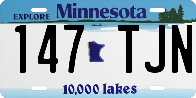 MN license plate 147TJN