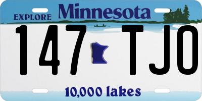 MN license plate 147TJO