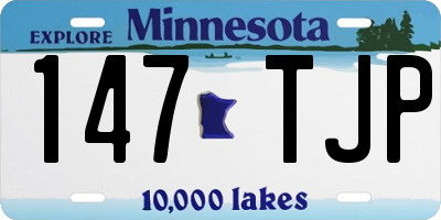 MN license plate 147TJP