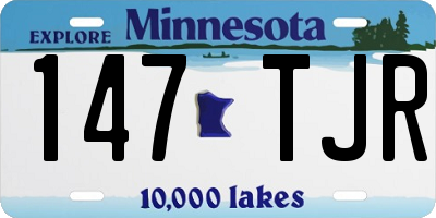 MN license plate 147TJR