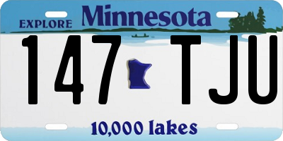MN license plate 147TJU