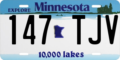 MN license plate 147TJV