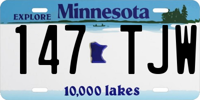 MN license plate 147TJW