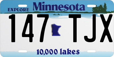 MN license plate 147TJX