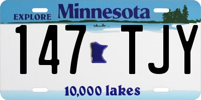 MN license plate 147TJY