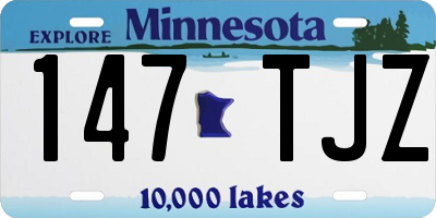 MN license plate 147TJZ