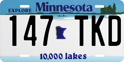MN license plate 147TKD