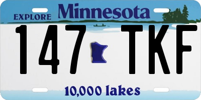 MN license plate 147TKF
