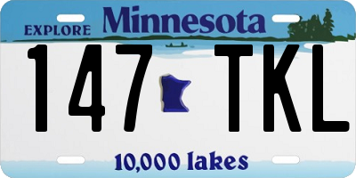 MN license plate 147TKL