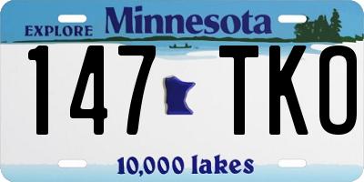 MN license plate 147TKO