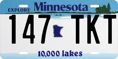 MN license plate 147TKT