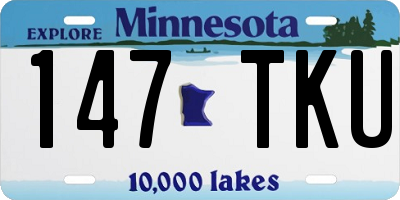 MN license plate 147TKU