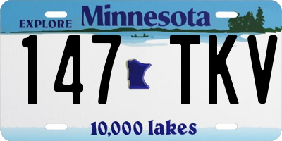 MN license plate 147TKV