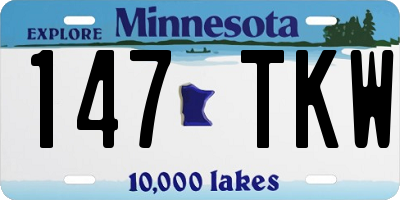 MN license plate 147TKW