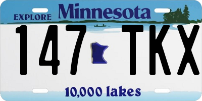 MN license plate 147TKX