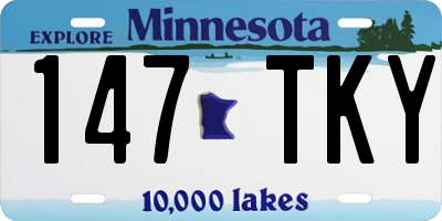 MN license plate 147TKY