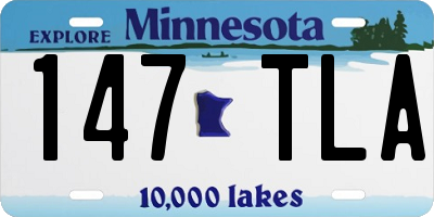 MN license plate 147TLA