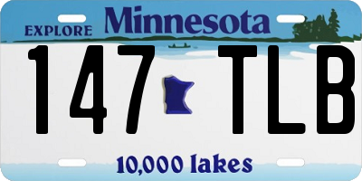 MN license plate 147TLB