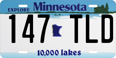 MN license plate 147TLD